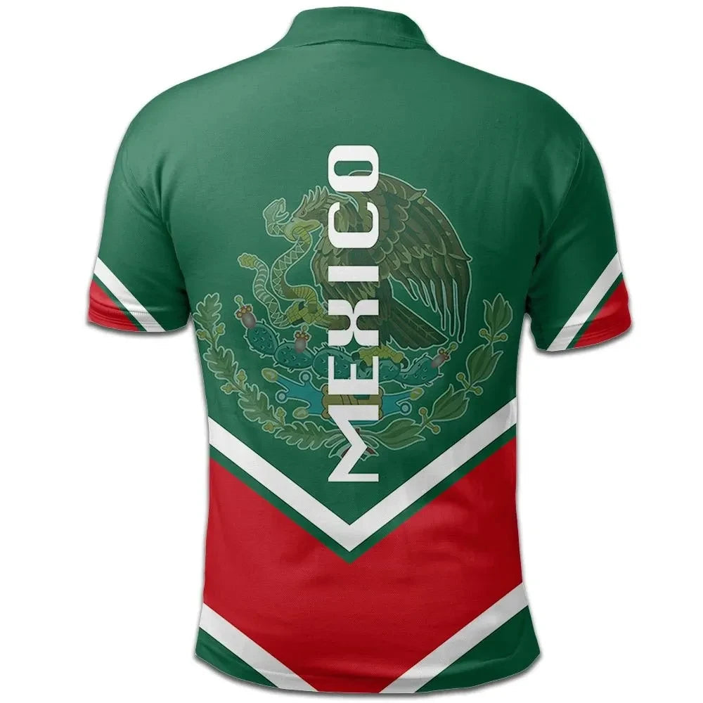 Mexico Coat Of Arms Polo Lucian Style RLT13 - Wonder Print Shop