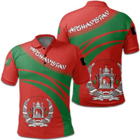 Afghanistan Polo Shirt Coat Of Arms Cricket Style RLT8 - Wonder Print Shop
