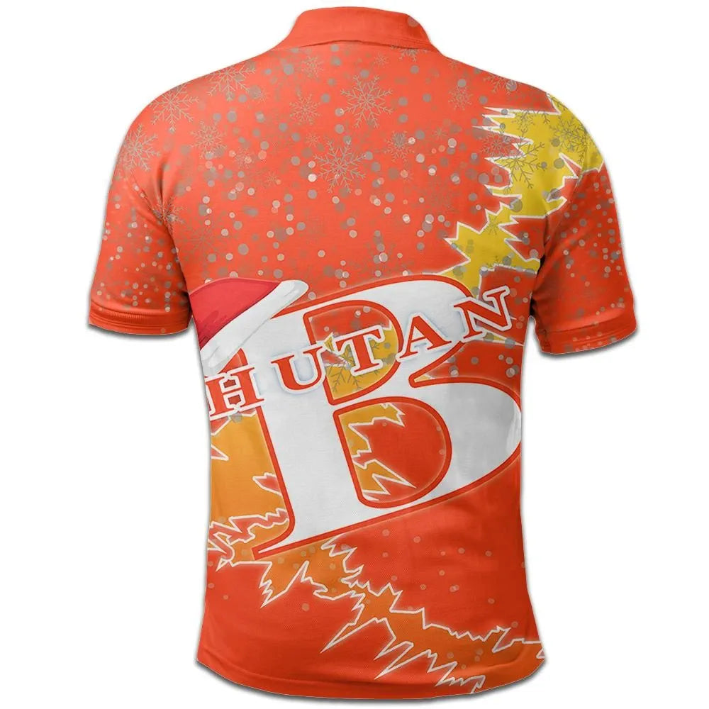 Bhutan Polo Shirt Christmas Coat Of Arms X Style RLT6 - Wonder Print Shop