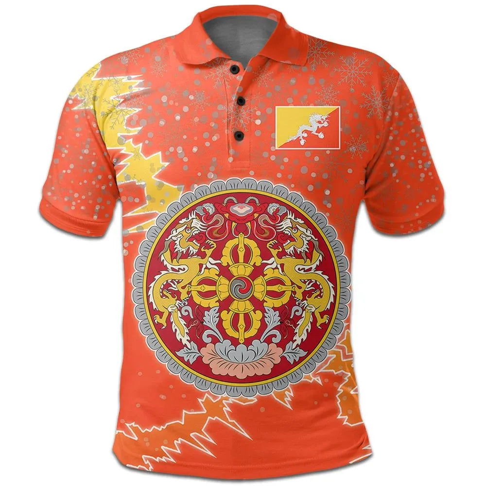 Bhutan Polo Shirt Christmas Coat Of Arms X Style RLT6 - Wonder Print Shop