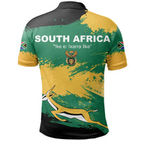 South Africa Polo Shirt South Africa Flag Brush RLT8 - Wonder Print Shop