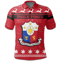 Christmas Philippines Polo Shirt Coat Of Arms RLT6 - Wonder Print Shop