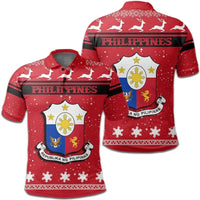 Christmas Philippines Polo Shirt Coat Of Arms RLT6 - Wonder Print Shop