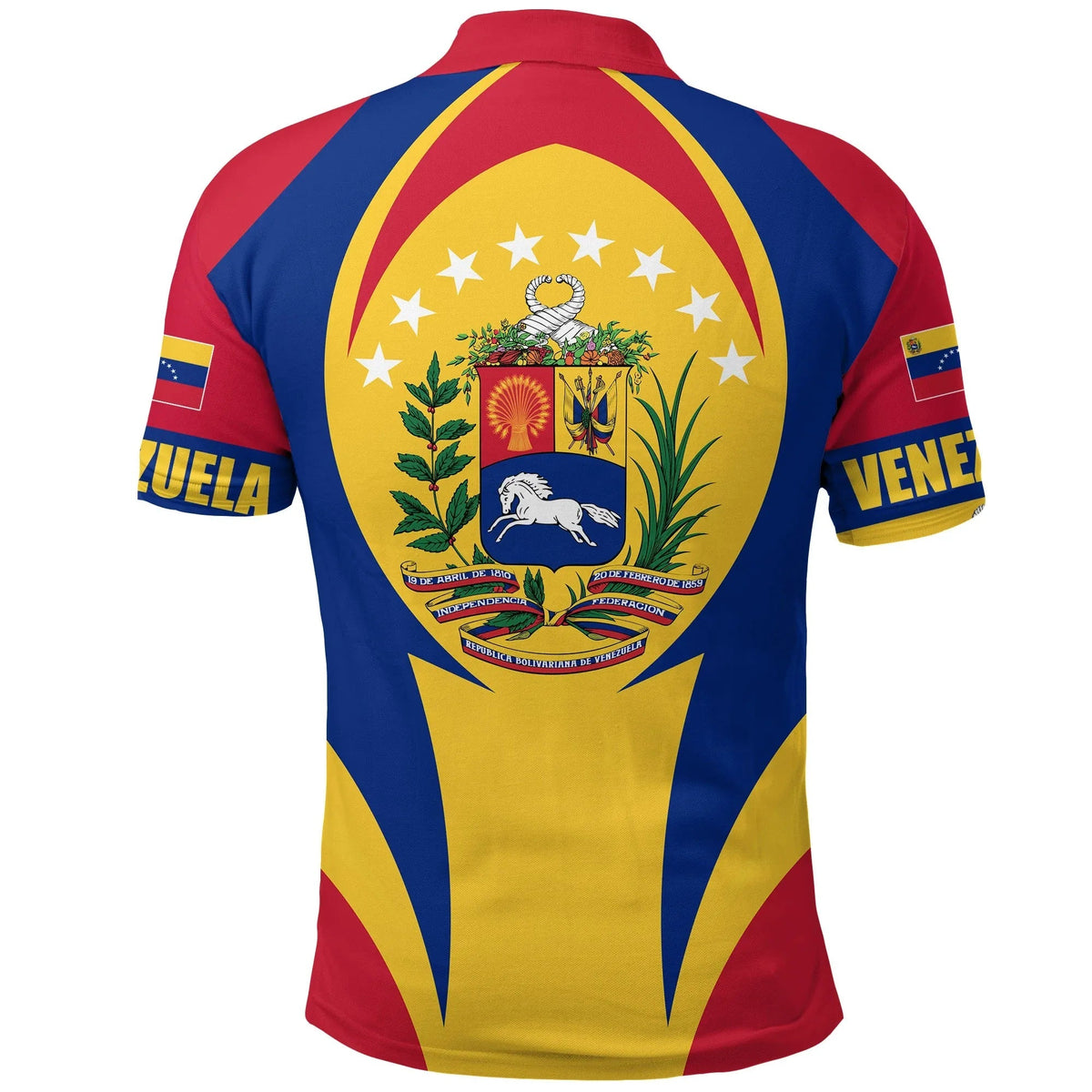 Venezuela Polo Shirt Action Flag RLT7 - Wonder Print Shop