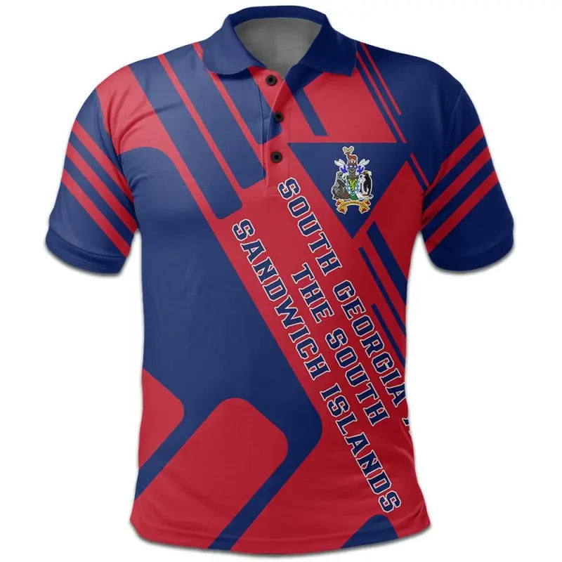 South Georgia and the South Sandwich Islands Polo Shirt Coat Of Arms Rockie RLT12 - Wonder Print Shop
