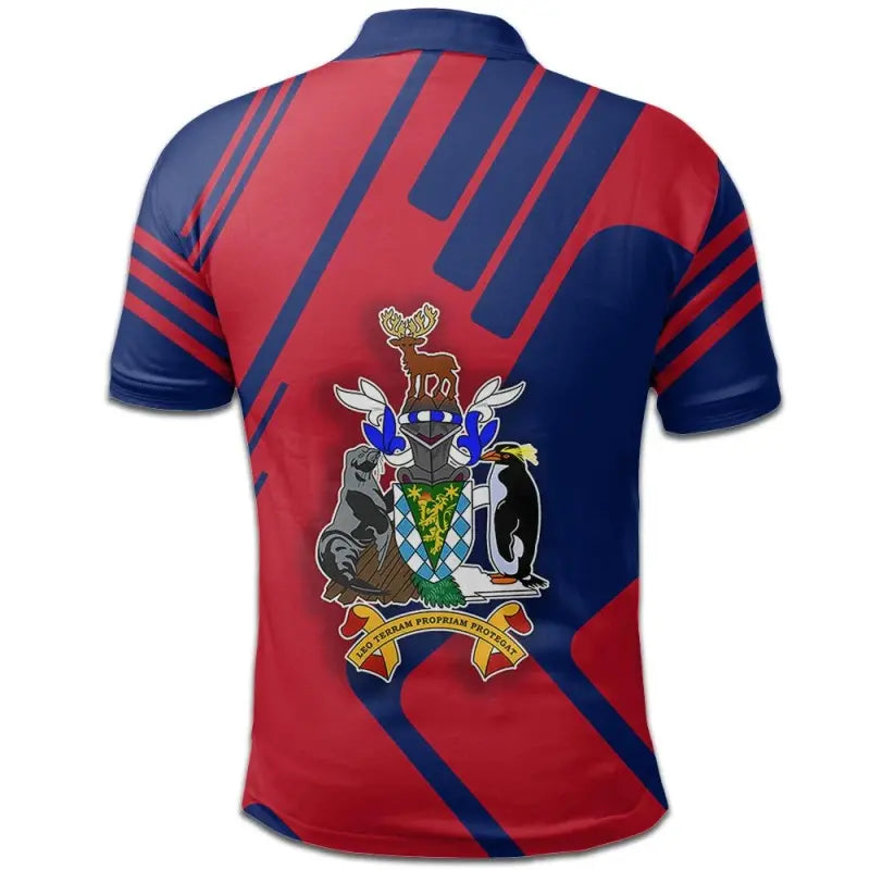 South Georgia and the South Sandwich Islands Polo Shirt Coat Of Arms Rockie RLT12 - Wonder Print Shop