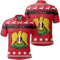 Christmas Syria Polo Shirt Coat Of Arms RLT6 - Wonder Print Shop