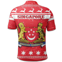 Christmas Singapore Polo Shirt Coat Of Arms RLT13 - Wonder Print Shop