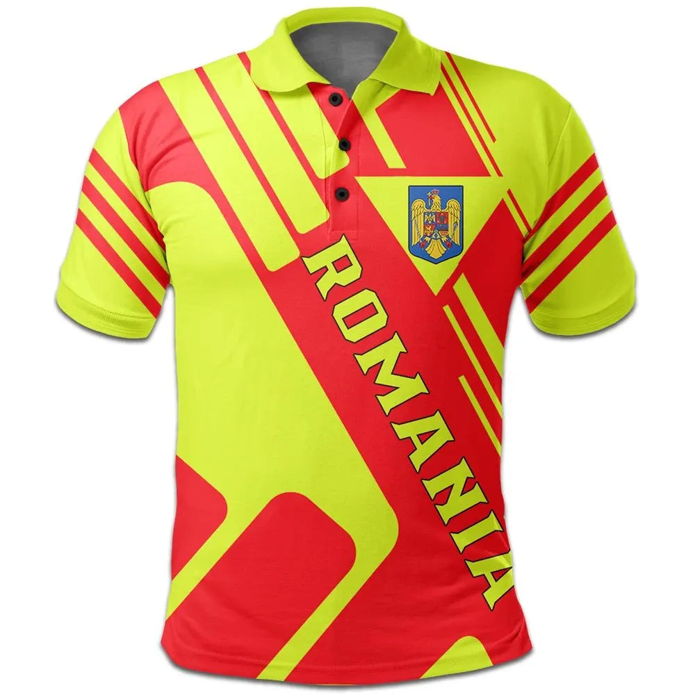Romania Polo Shirt Coat Of Arms Rockie RLT13 - Wonder Print Shop