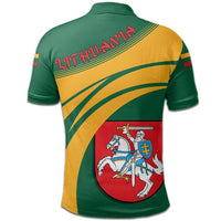 Lithuania Polo Shirt Coat Of Arms Cricket Style RLT6 - Wonder Print Shop