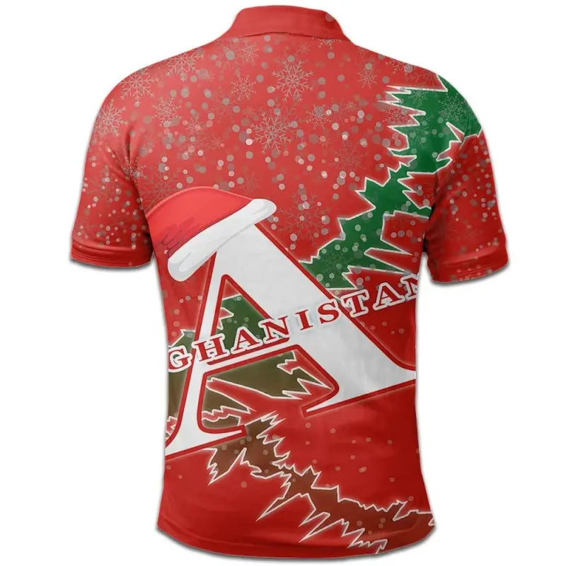 Afghanistan Polo Shirt Christmas Coat Of Arms X Style RLT8 - Wonder Print Shop