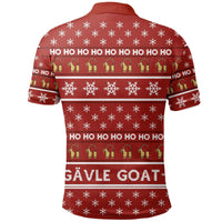 Gavle Goat Sweden Polo Shirt Swedish Yule Goat Red RLT7 - Wonder Print Shop