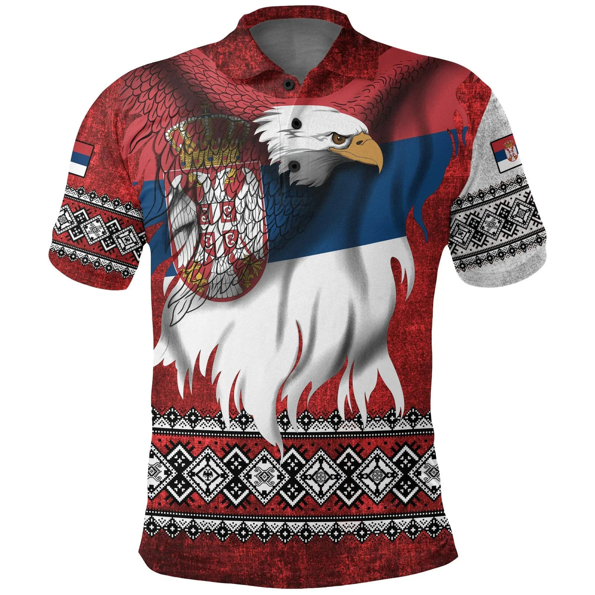 Serbia Polo Shirt Serbian Eagle Special Version RLT7 - Wonder Print Shop