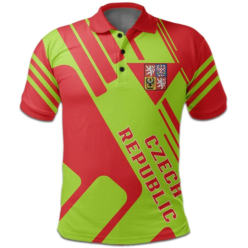 Czech Republic Coat Ofrms Polo Shirt Rockie RLT13 - Wonder Print Shop