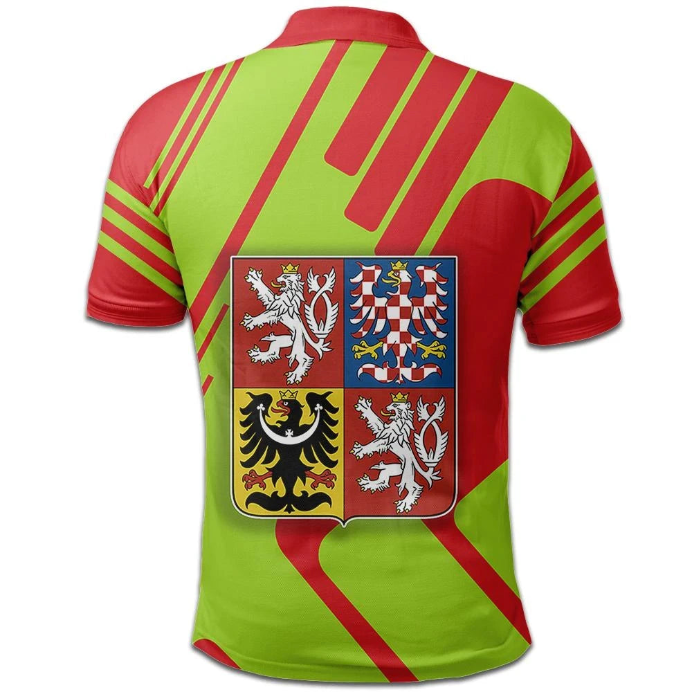 Czech Republic Coat Ofrms Polo Shirt Rockie RLT13 - Wonder Print Shop