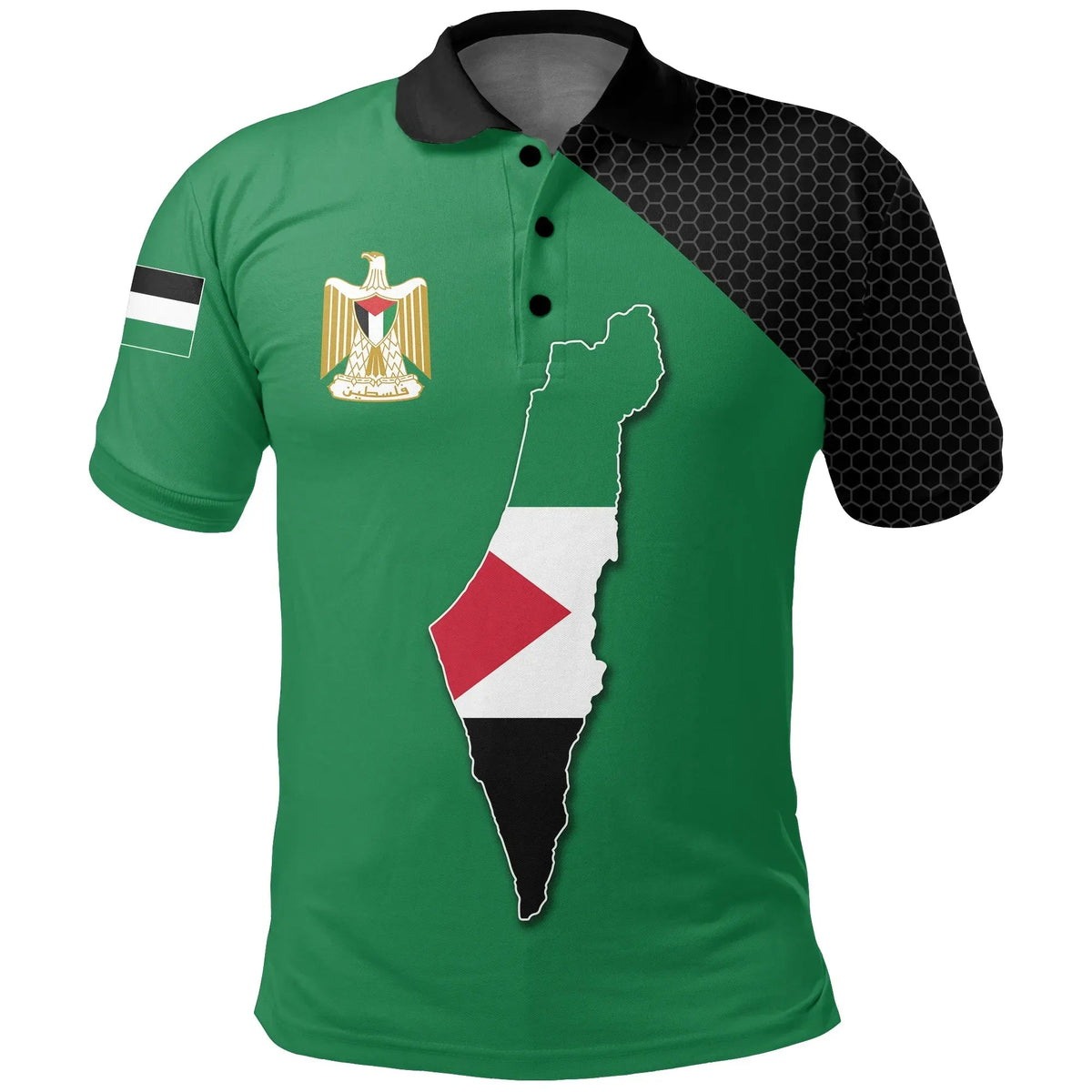 Palestine Polo Shirt Maps RLT13 - Wonder Print Shop