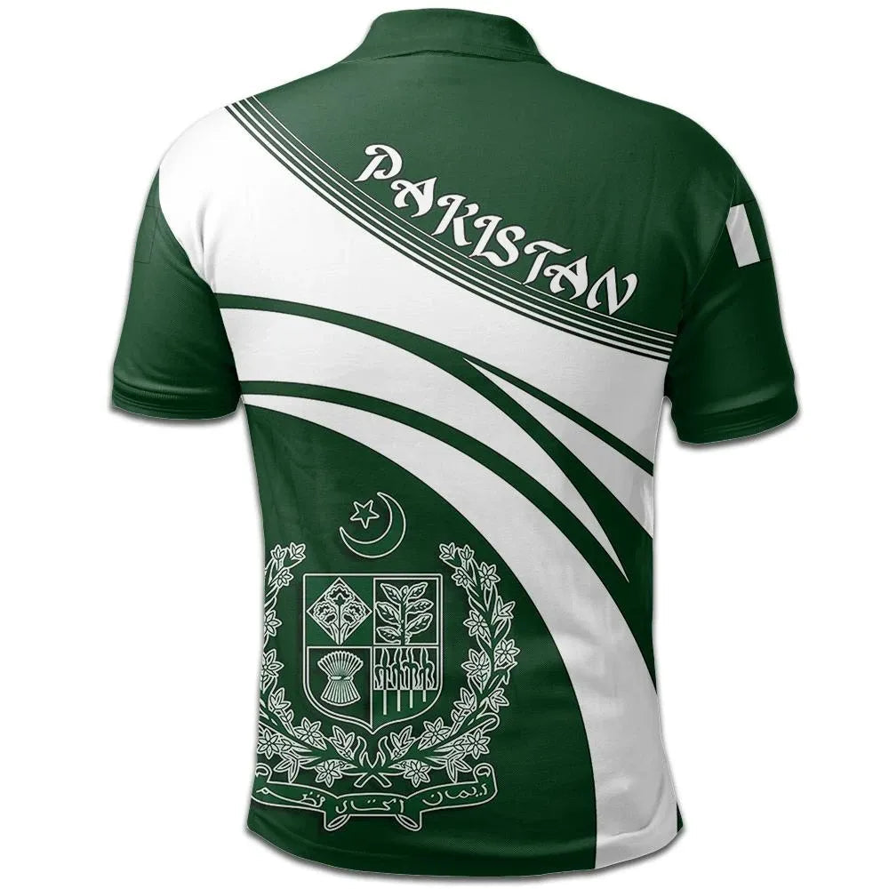 Pakistan Polo Shirt Coat Of Arms Cricket Style RLT13 - Wonder Print Shop