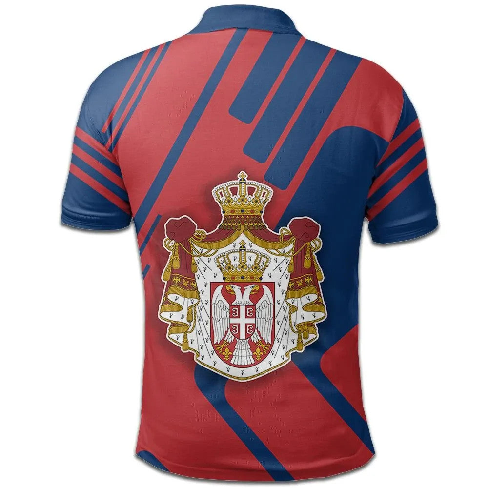 Serbia Polo Shirt Coat Of Arms Rockie RLT7 - Wonder Print Shop
