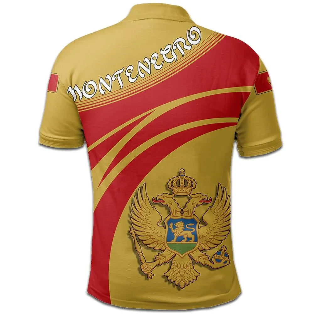 Montenegro Polo Shirt Coat Of Arms Cricket Style RLT13 - Wonder Print Shop