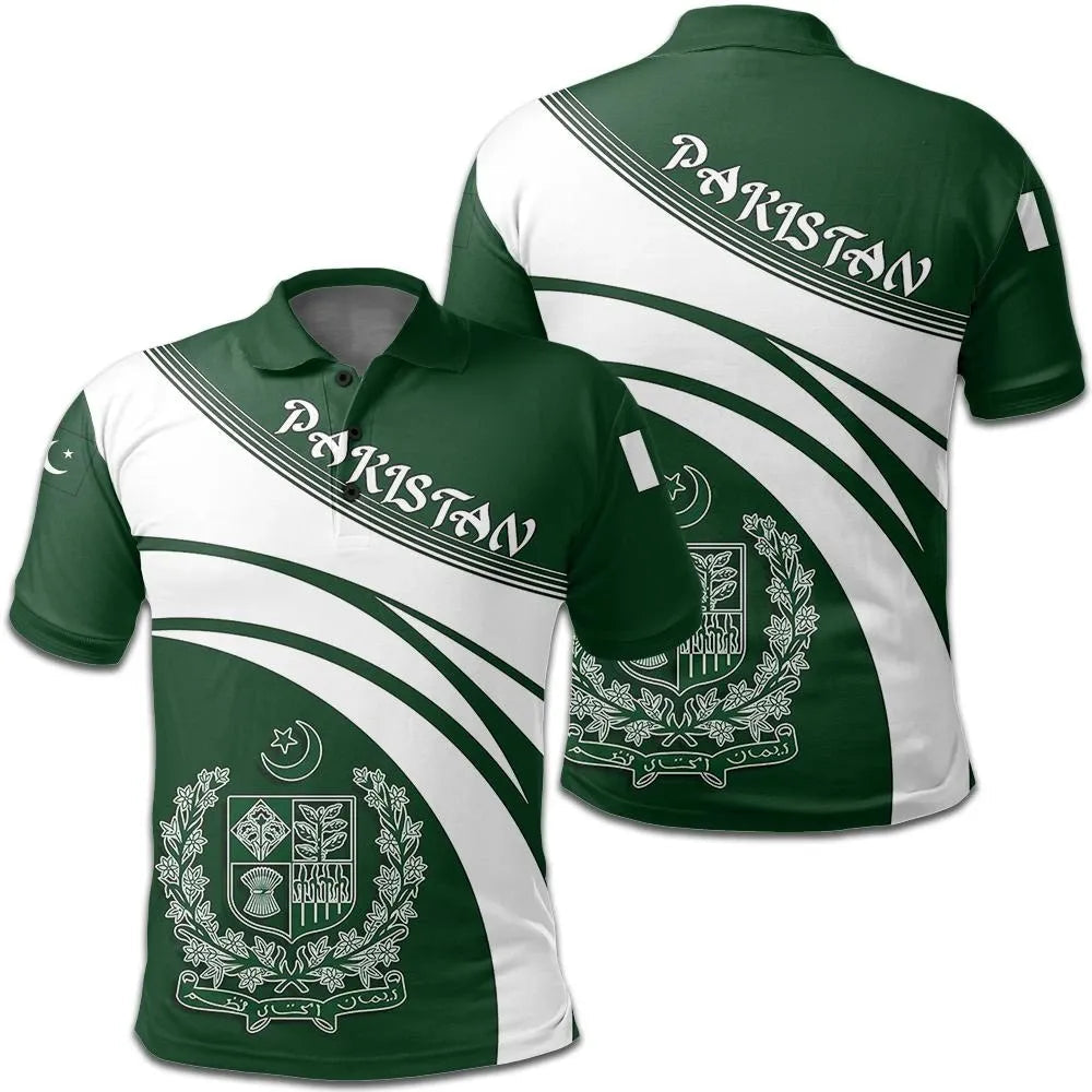 Pakistan Polo Shirt Coat Of Arms Cricket Style RLT13 - Wonder Print Shop
