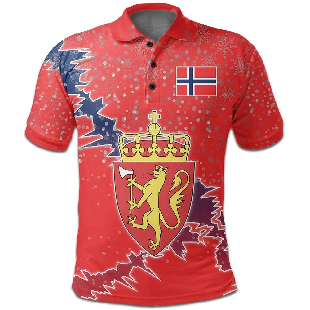 Norway Polo Shirt Christmas Coat Of Arms X Style RLT7 - Wonder Print Shop