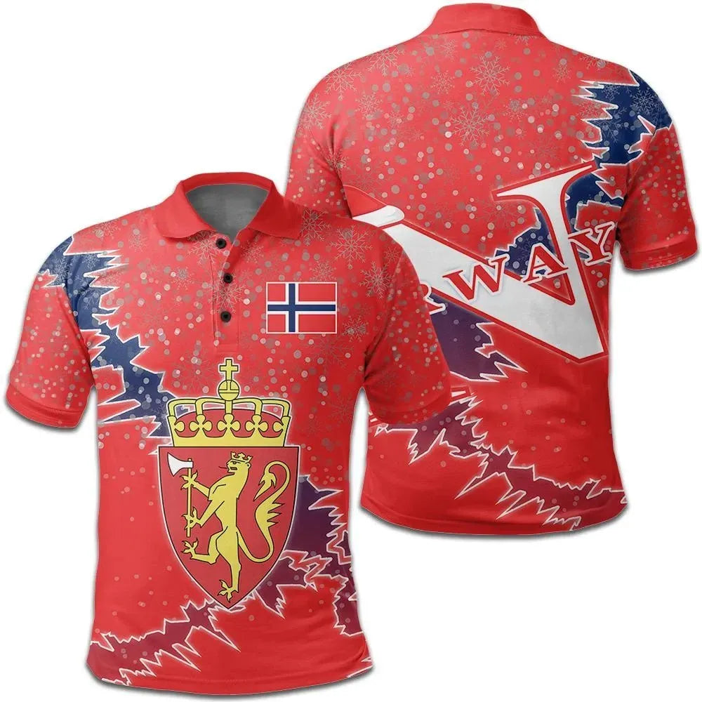 Norway Polo Shirt Christmas Coat Of Arms X Style RLT7 - Wonder Print Shop