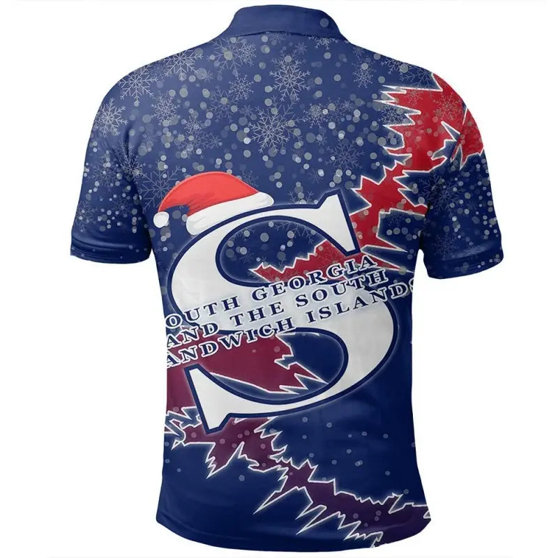 South Georgia and the South Sandwich Islands Polo Shirt Christmas Coat Of Arms X Style RLT12 - Wonder Print Shop