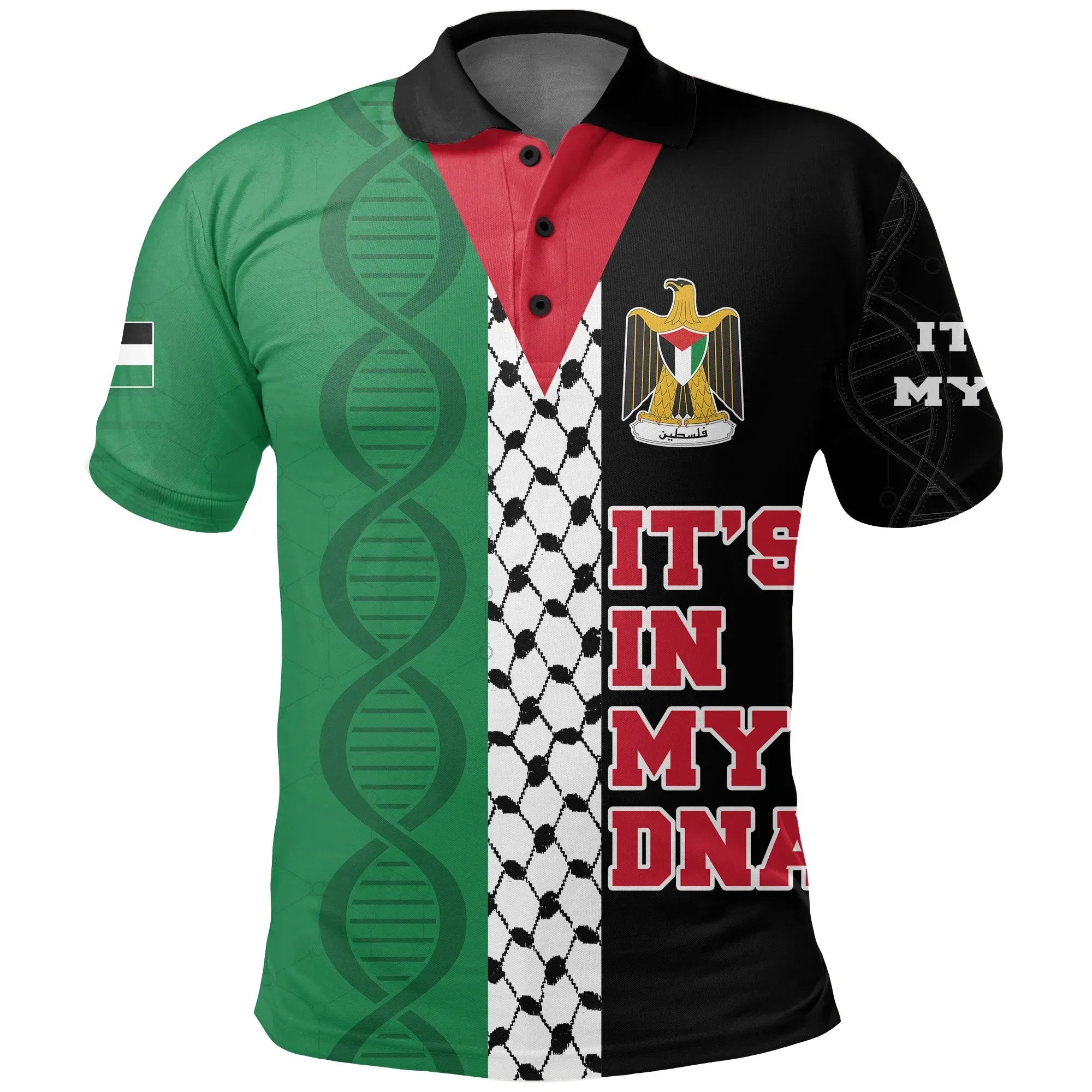Palestine DNA Polo Shirt RLT13 - Wonder Print Shop