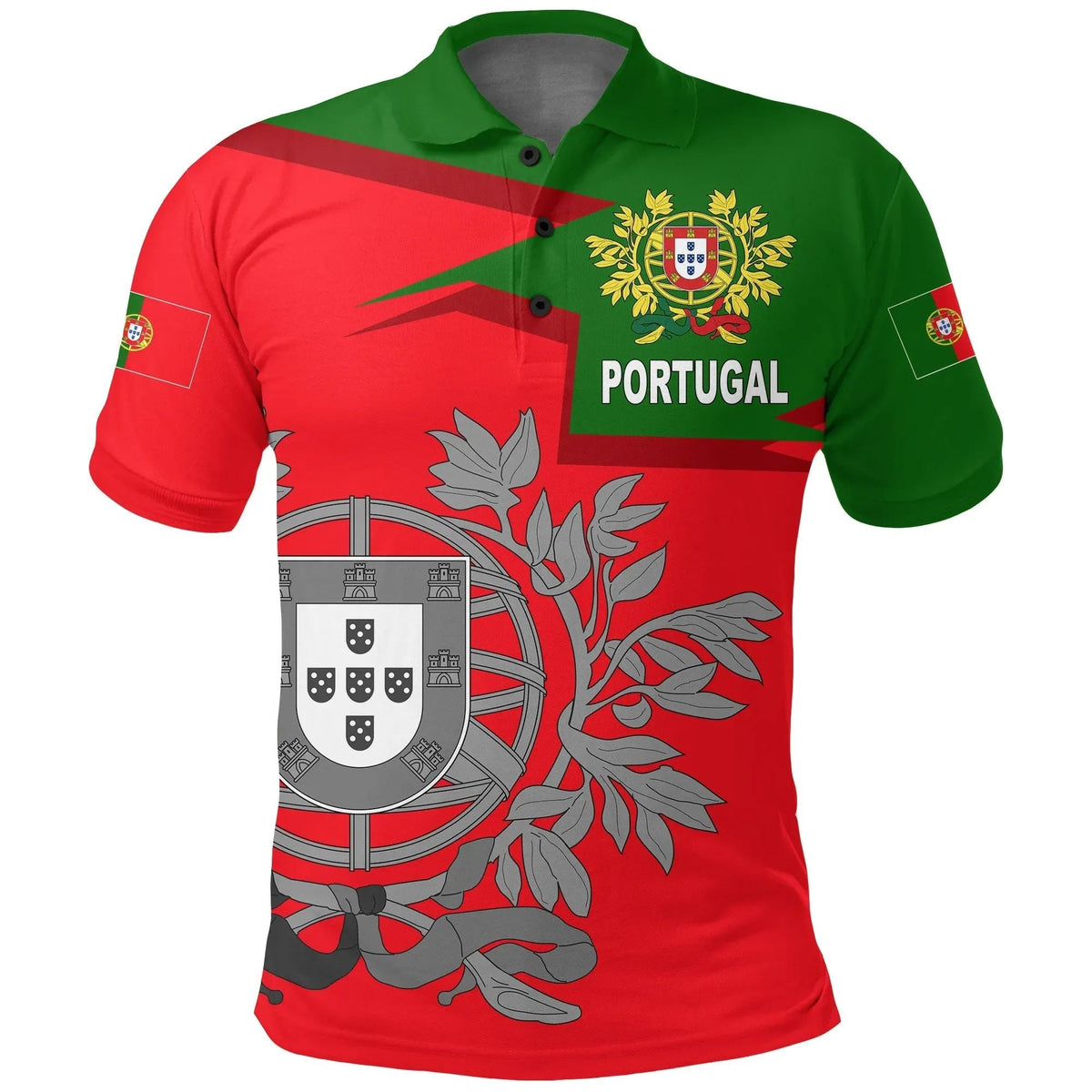 Portugal Polo Shirt Coat Of Arms New Style RLT7 - Wonder Print Shop