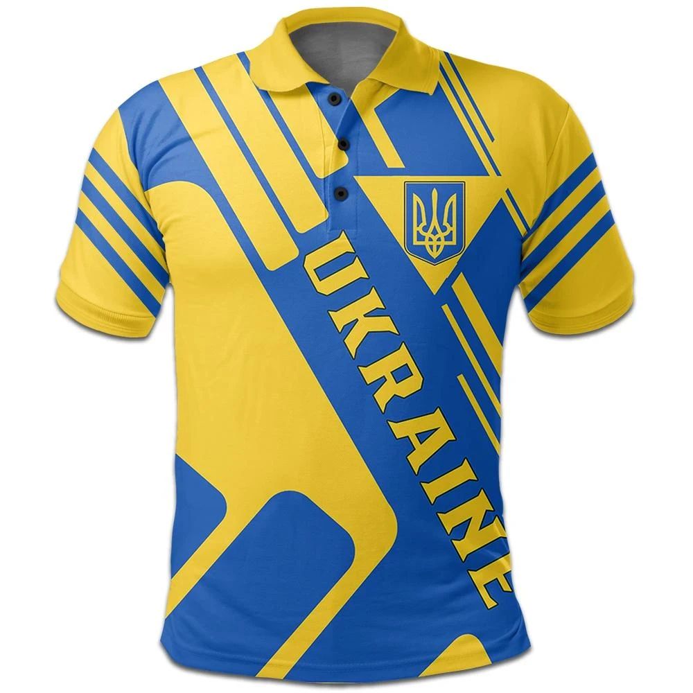 Ukraine Polo Shirt Coat Of Arms Rockie RLT7 - Wonder Print Shop