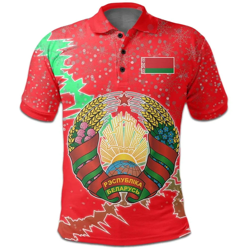 Belarus Polo Shirt Christmas Coat Of Arms X Style RLT6 - Wonder Print Shop