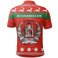 Christmas Afghanistan Polo Shirt Coat Of Arms RLT8 - Wonder Print Shop