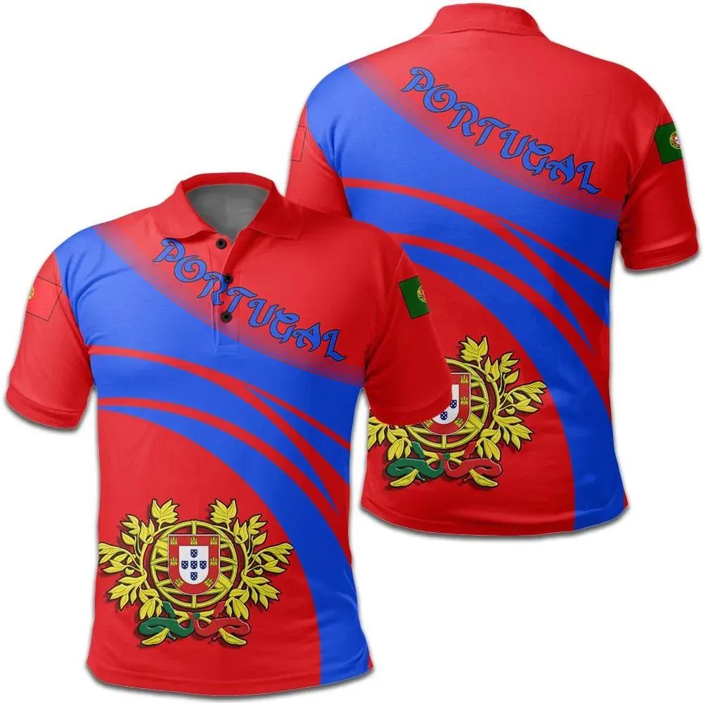 Portugal Polo Shirt Coat Of Arms Cricket Style RLT7 - Wonder Print Shop
