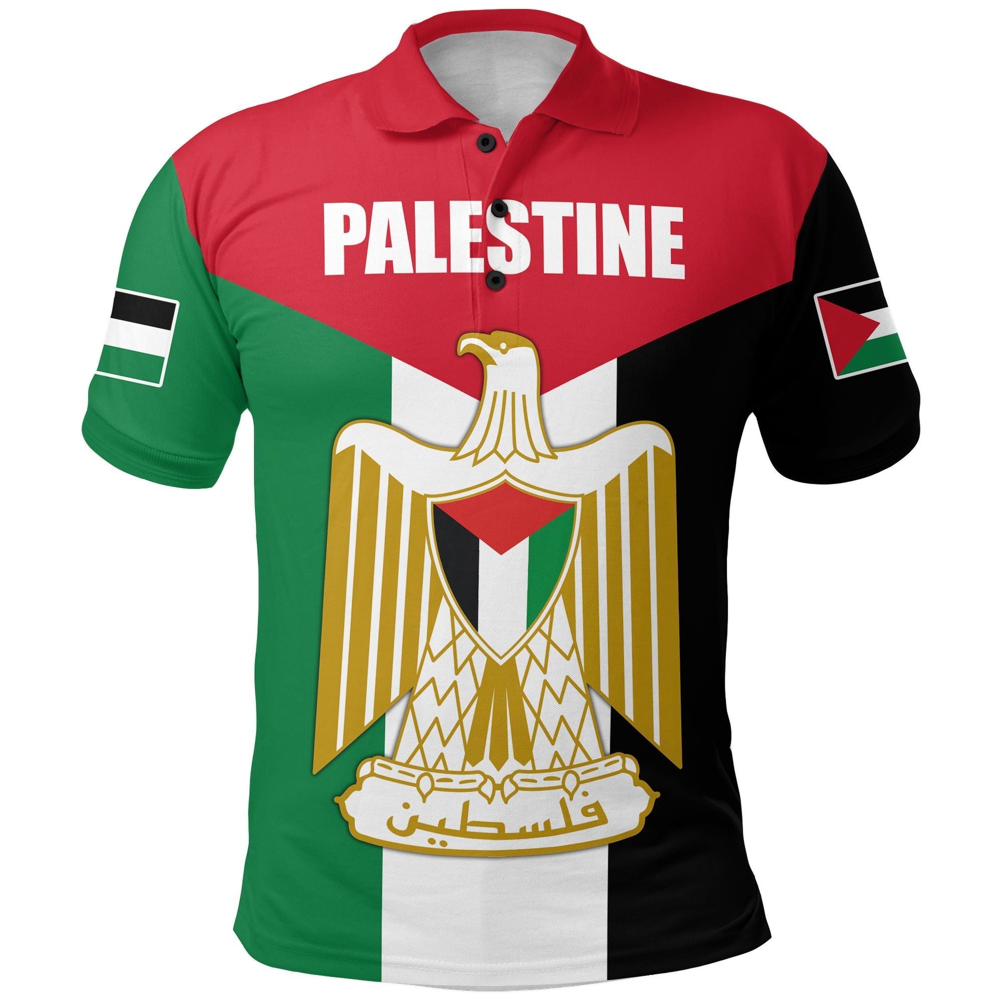 Palestine Polo Shirt, Coat Of Arms Palestine RLT13 - Wonder Print Shop