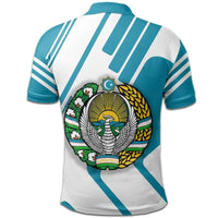 Uzbekistan Polo Shirt Coat Of Arms Rockie RLT12 - Wonder Print Shop