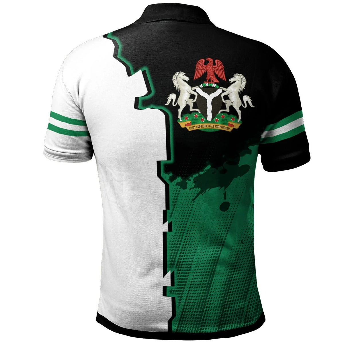 Nigeria Custom Polo Shirt Independence Day RLT8 - Wonder Print Shop