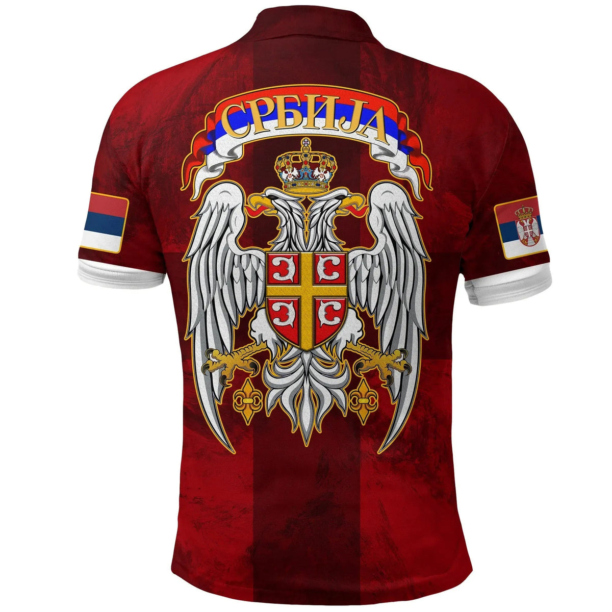 Serbia Polo Shirt Best Serbian Eagle Tattoo RLT7 - Wonder Print Shop