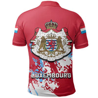 Luxembourg Polo Shirt Coat Of Arms Spaint Style RLT6 - Wonder Print Shop