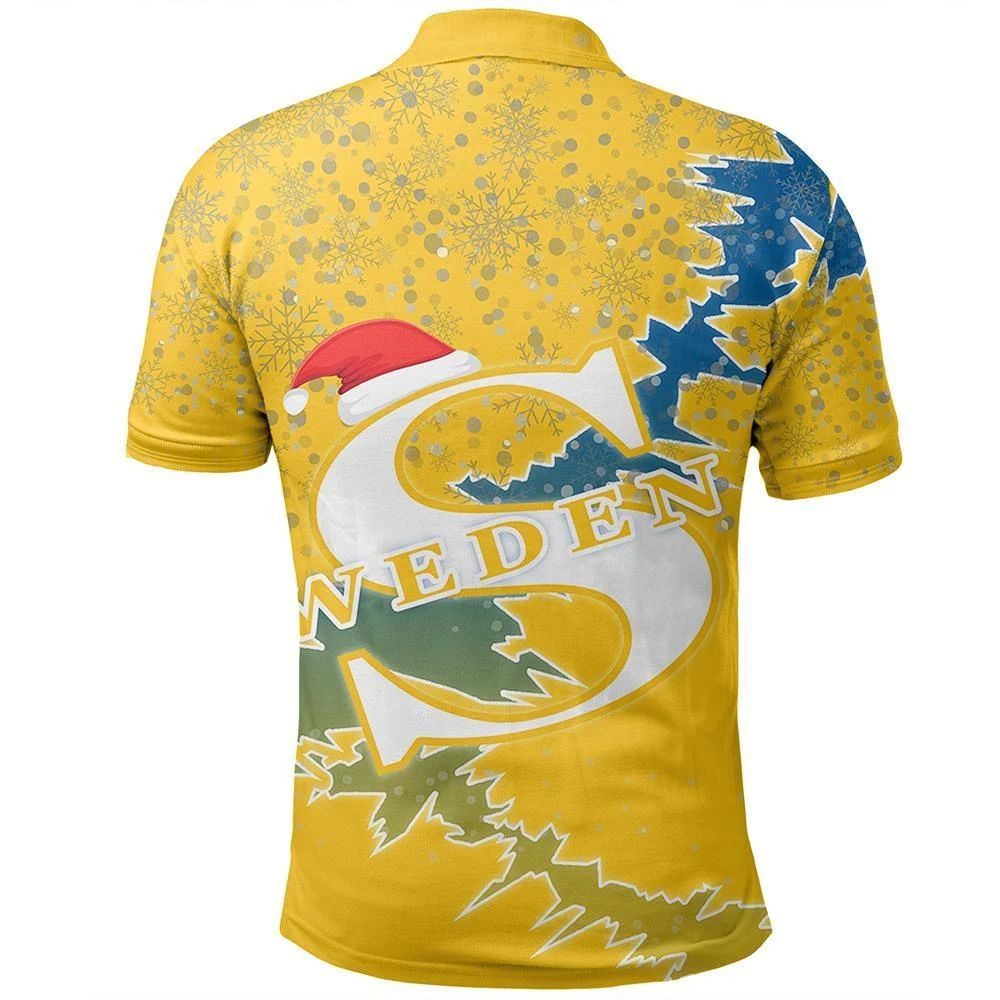 Sweden Polo Shirt Christmas Coat Of Arms X Style RLT7 - Wonder Print Shop