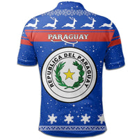 Christmas Paraguay Polo Shirt Coat Of Arms RLT7 - Wonder Print Shop