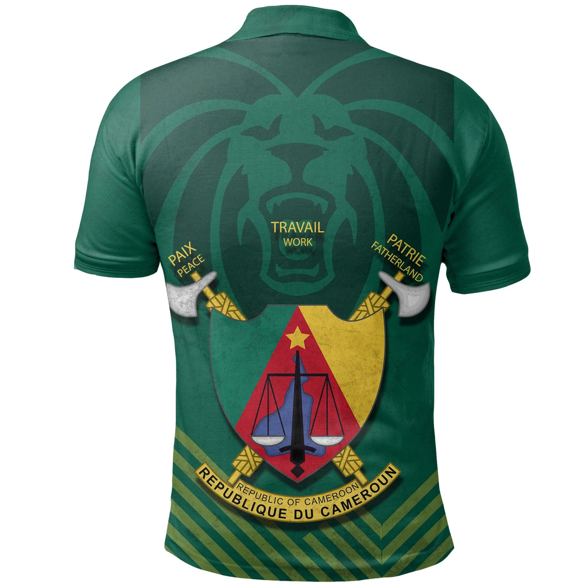 Cameroon Polo Shirt With Special Lion RLT7 - Wonder Print Shop