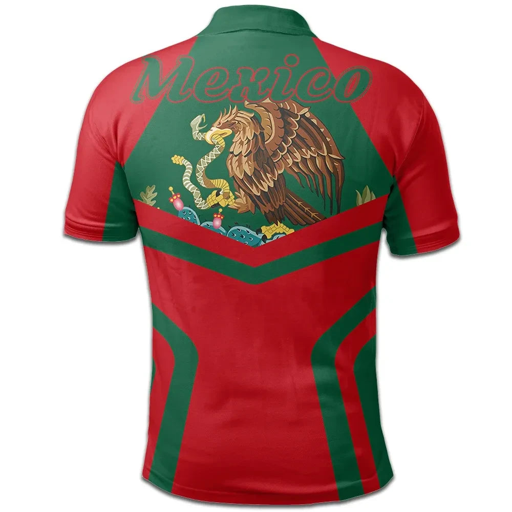 Mexico Polo Shirt Coat Of Arms My Style RLT13 - Wonder Print Shop