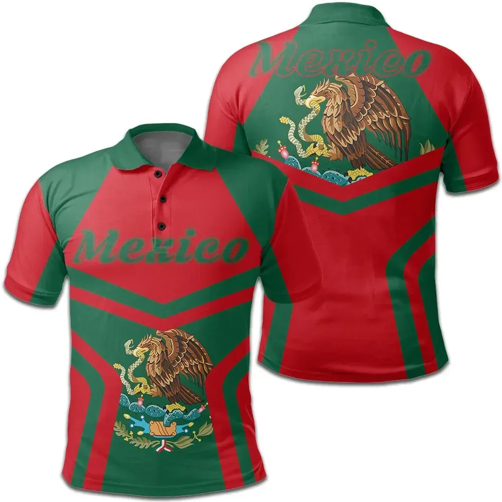 Mexico Polo Shirt Coat Of Arms My Style RLT13 - Wonder Print Shop