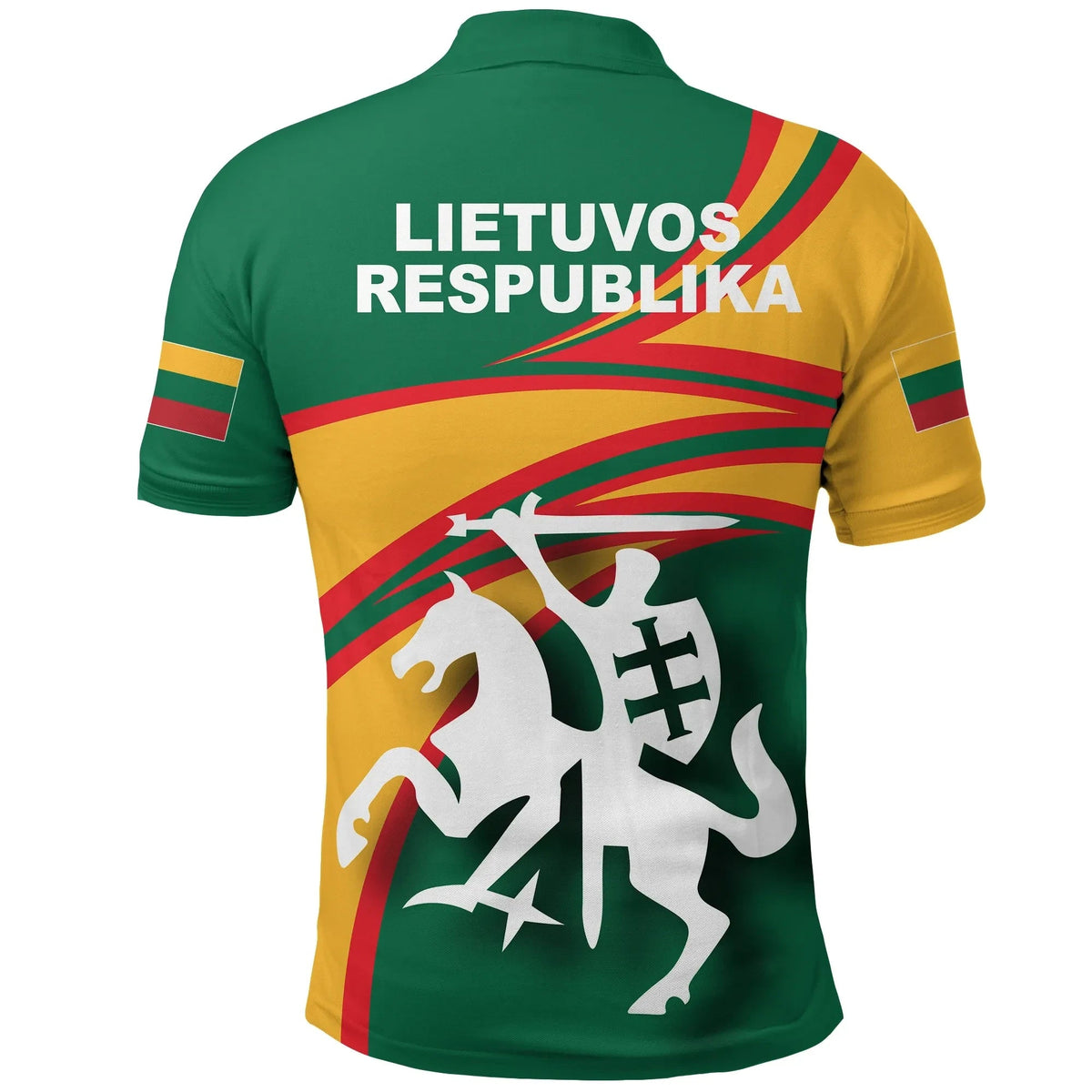 Lithuania Polo Shirt N Flag RLT6 - Wonder Print Shop