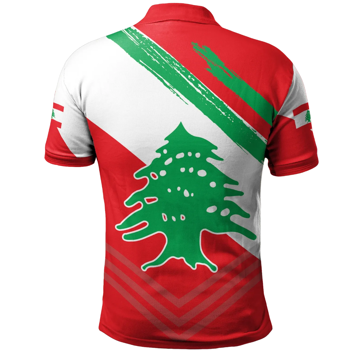 Lebanon Polo - Shirt - Lebanon Flag Polygon Style24 RLT6 - Wonder Print Shop