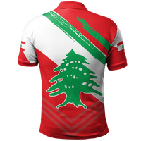 Lebanon Polo - Shirt - Lebanon Flag Polygon Style24 RLT6 - Wonder Print Shop