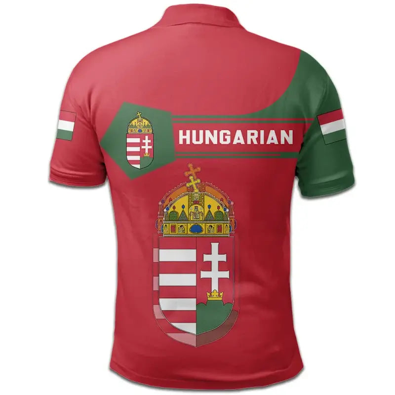 Hungary Polo Shirt Coat Of Arms Simple Style RLT8 - Wonder Print Shop