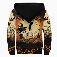 Halloween Sherpa Hoodie My Broom Broke So Now I Visit Sweden RLT7 - Wonder Print Shop