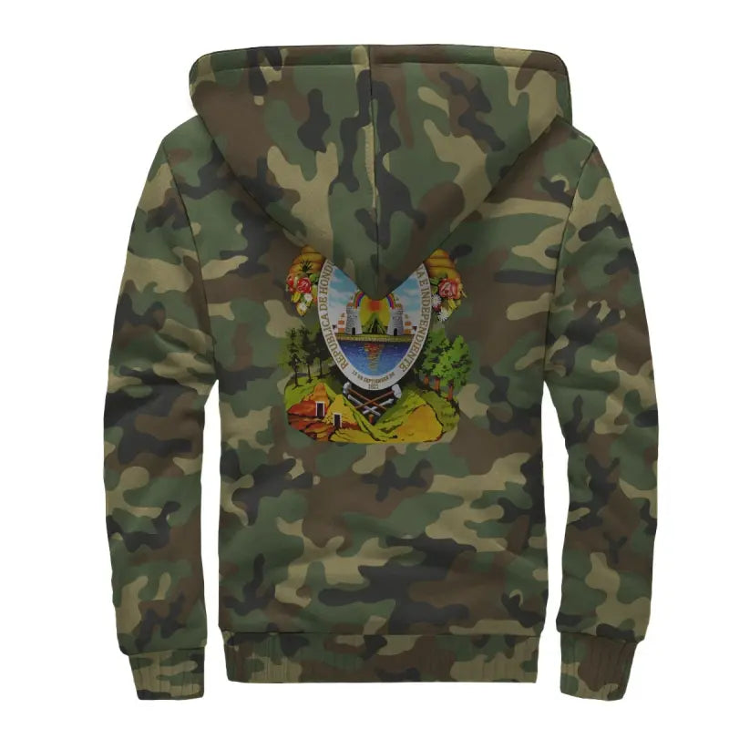 Honduras Sherpa Hoodie Camo Womens/Mens RLT8 - Wonder Print Shop