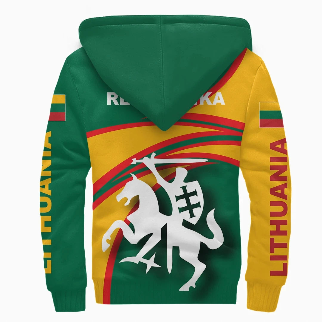 Lithuania Sherpa Hoodie N Flag RLT6 - Wonder Print Shop